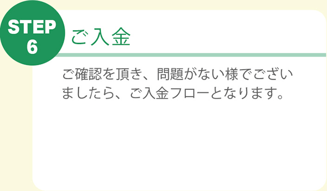 STEP6 ご入金